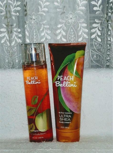 Bath And Body Works Peach Bellini Fragrance Mist And Body Cream