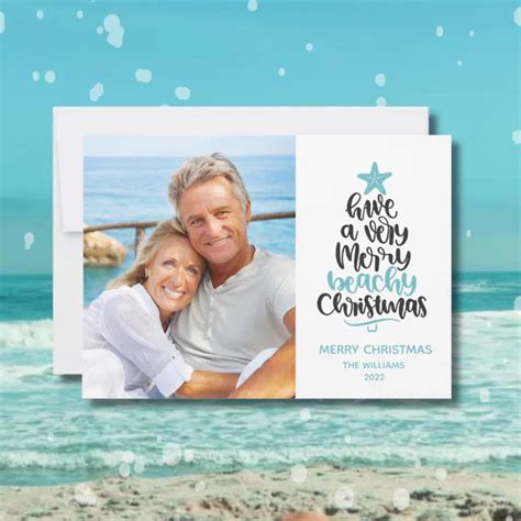 Beach Christmas Card | Zazzle