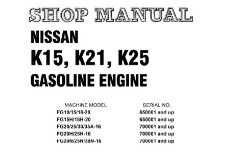 Nissan K K K Gasoline Engine For Komatsu Forklift Service