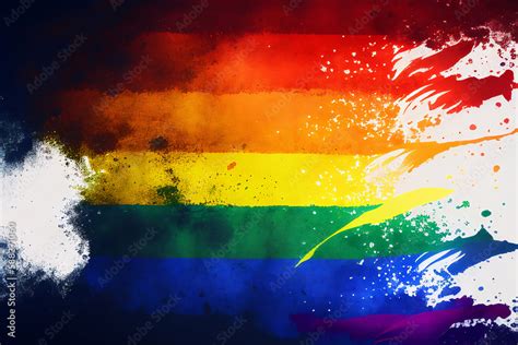 Watercolour Background Colours Of The Pride Flag The Rainbow Symbol Of Homosexual Gay Lesbian