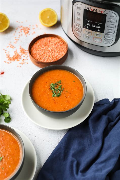 Instant Pot Red Lentil Soup - I Heart Vegetables