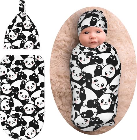 Panda Baby Stuff Newborn Swaddle Blankets Cute Baby Wrap