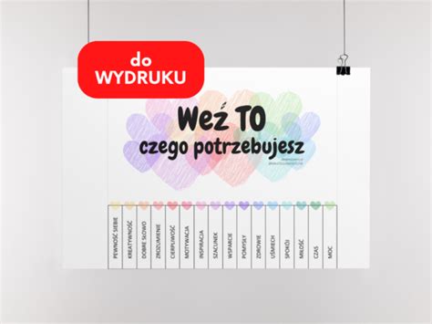 Plakat Weź to czego potrzebujesz IDee Kreatywnie