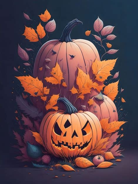 Premium Photo Spooktacular Pumpkin A Creepy Cute And Fun Halloween Celebration Vector Design