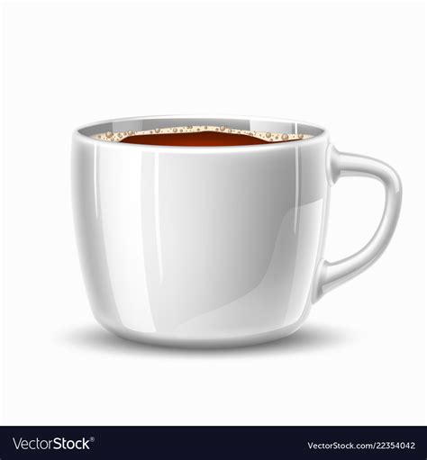 Realistic Mug Cup Of Coffee Side View Royalty Free Vector