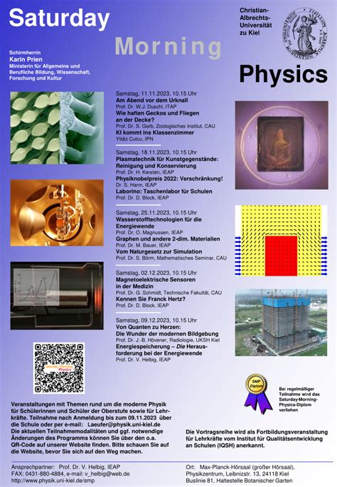 Saturday Morning Physics Sektion Physik Der Cau Kiel