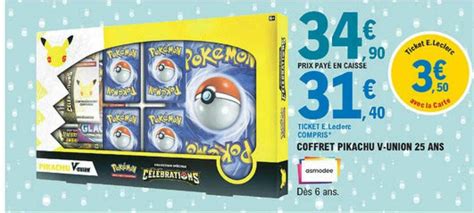 Promo Coffret Pikachu V Union 25 Ans Asmodee Chez E Leclerc