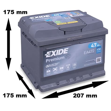 EXIDE EA472 Premium Carbon Boost 47 Ah 450 A EA472 günstig online kaufen