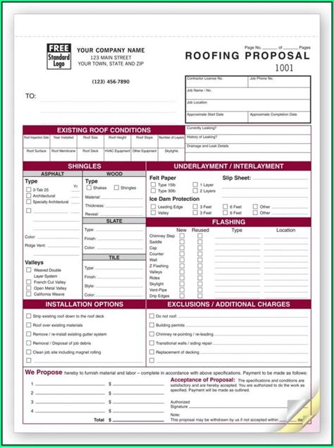 Roofing Proposal Template - Template 1 : Resume Examples #N8VZb43Vwe