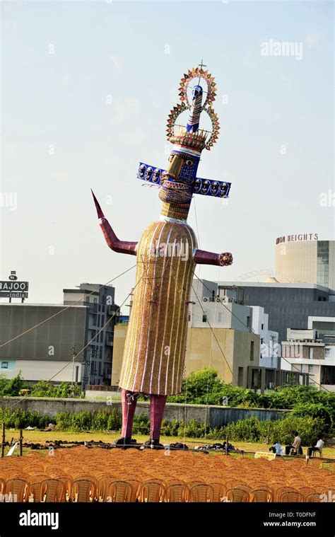 Effigy of Ravana, Dussehra Festival, Surat, Gujarat, India, Asia Stock ...