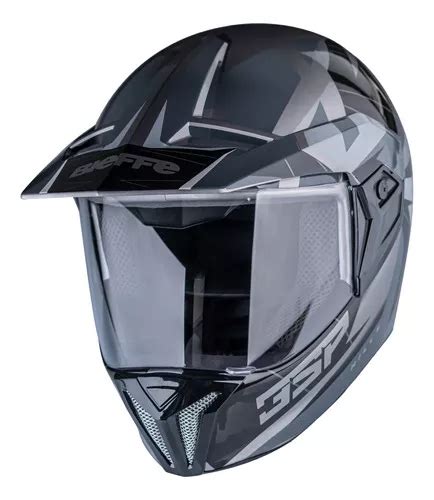 Capacete Moto Bieffe 3 Sport Hills Masculino Feminino Cor Grafite Preto