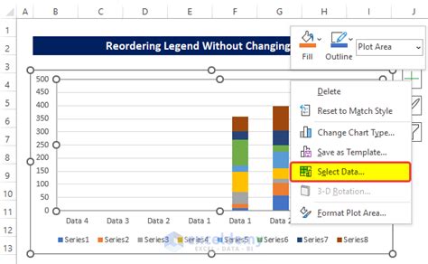 How To Reorder The Legend Without Changing The Chart In Excel