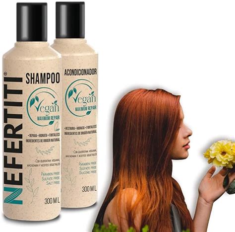 Kit Vegan Nefertiti Shampoo Y Acondicionador Sin Sales Sin Sulfatos Y