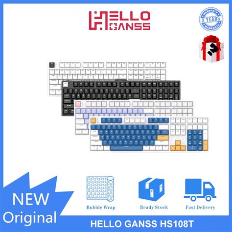 Hello Ganss Hs T Three Mode Wireless Bluetooth Keyboard Rgb Backlight Hot Swappable Mechanical