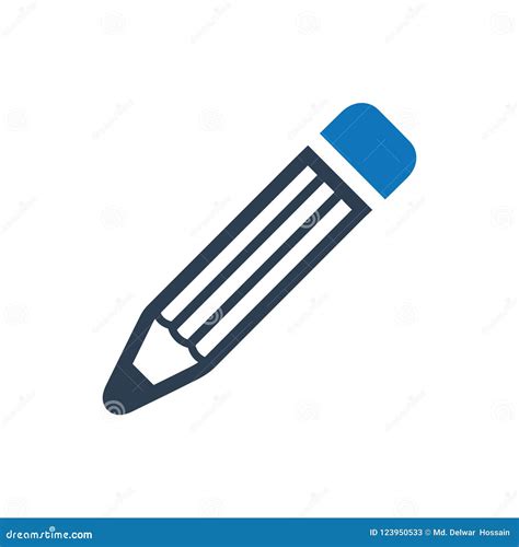 Edit pencil icon stock vector. Illustration of sign - 123950533