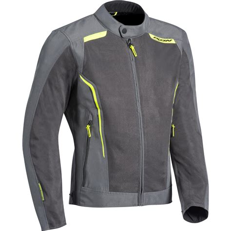 Blouson Cool Air Ixon Gris Jaune Maxxess Fr Blouson Moto Textile