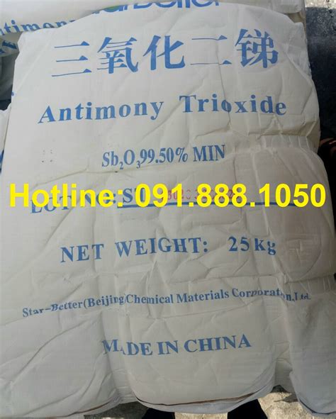 Bán Antimony Trioxide Sb2O3 China 25kg bao Nhattamchem