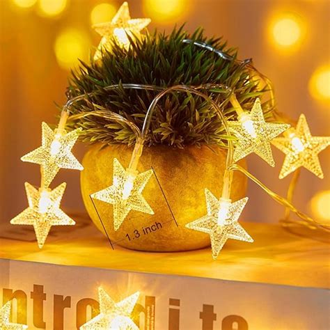 Blaxill On Clearance Waterproof Star Lights String Pentagram Colorful