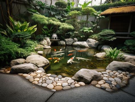 zen garden   koi pond stepping stones   meditation corner