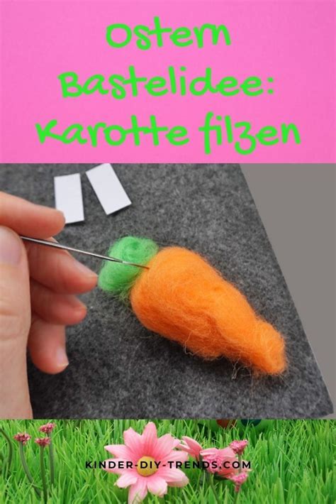 Ostern Bastelidee Karotte Filzen M Hre Filzen Bastelideen