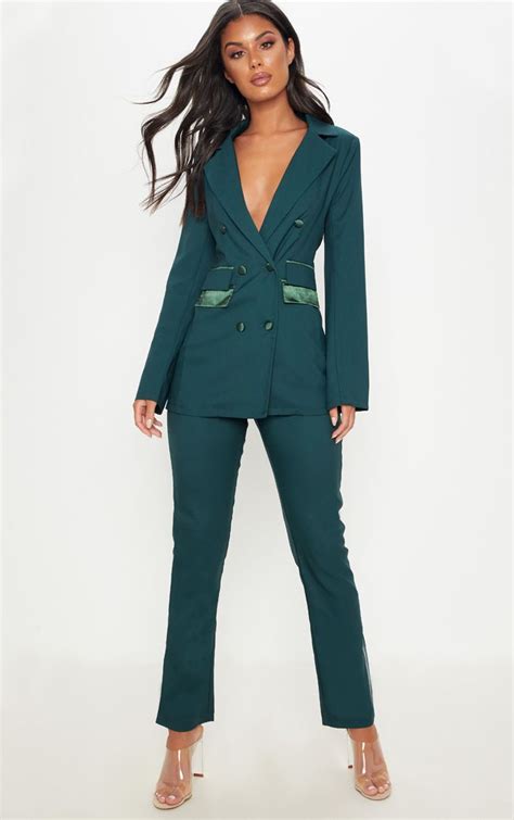 Dark Green Teal Suit Teal Pants Green Trousers Suit Pants Green