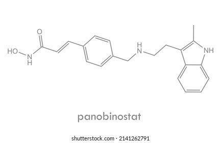 Panobinostat Structure Chemotherapy Drug Molecule Used Stock Vector ...