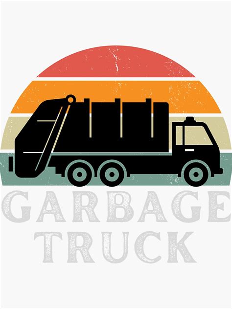 "Vintage Retro Garbage Truck" Sticker for Sale by hassan-tee | Redbubble