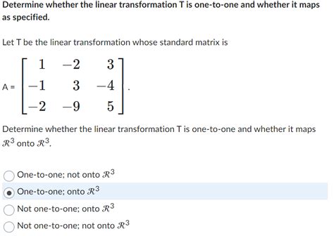 Solved Determine Whether The Linear Transformation T Is Chegg