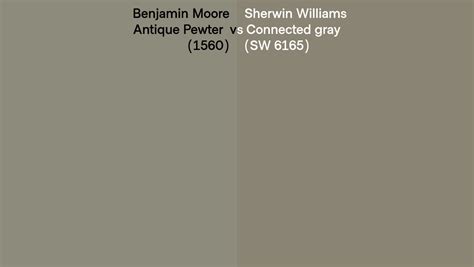 Benjamin Moore Antique Pewter 1560 Vs Sherwin Williams Connected Gray