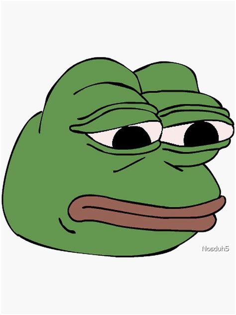 Sad Pepe Sticker For Sale By Nosduh5 Redbubble