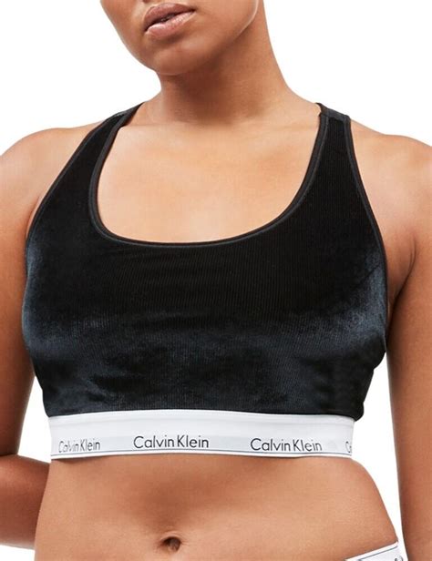 Calvin Klein Modern Cotton Velvet Unlined Bralette Belle Lingerie