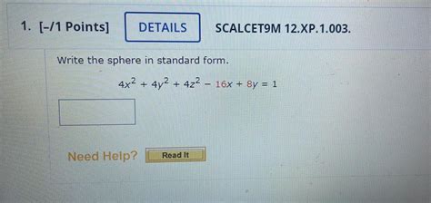 Solved Points Details Scalcet M Xp Write Chegg