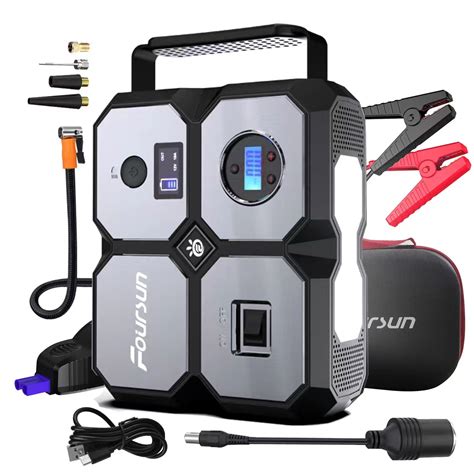 Foursun Car Jump Starter With Air Compressor Foursun 4000a 26800mah