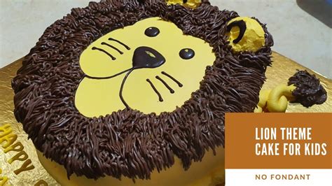 Lion Theme Cake Easy Cake Decorating Youtube