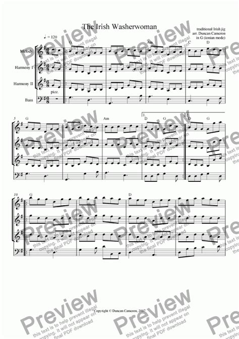 The Irish Washerwoman Download Sheet Music Pdf File