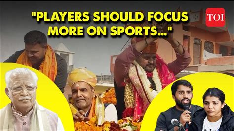 Wfi Suspension Haryana Cm Khattar Urges Wrestlers To Prioritize Sports