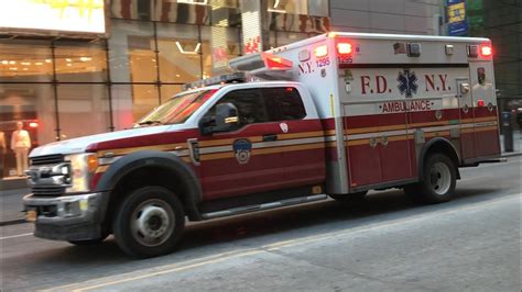 FDNY EMS AMBULANCE RESPONDING ON WEST 42ND STREET IN TIMES SQUARE AREA