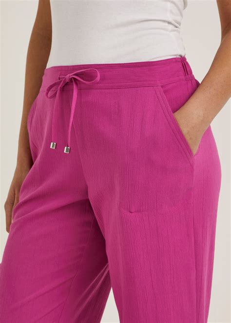 Fuchsia Cropped Trousers Matalan