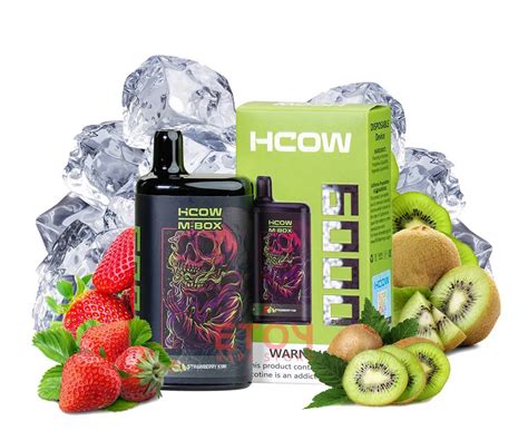 Hcow Mbox Steam Strawberry Kiwi Rechargeable Disposable Vape Pod