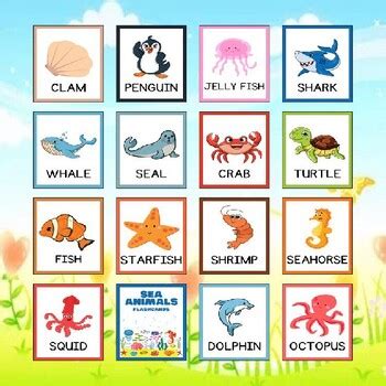 Engage and Educate: Printable Sea Animals Flashcards for Preschoolers