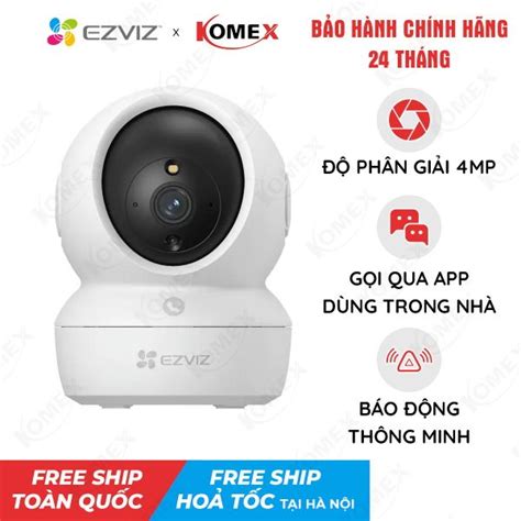 Camera WiFi EZVIZ trong nhà H6c Pro 2K 4MP Gọi điện qua app quay 360