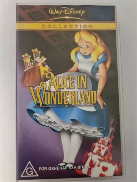 Walt Disney Collection Alice In Wonderland Vhs Video Tape Australian