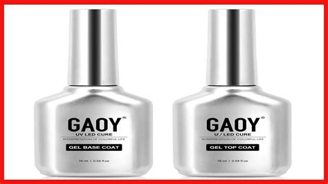 Gaoy 2pcs Gel Base And Top Coat Set For Gel Nail Polish 16ml No Wipe