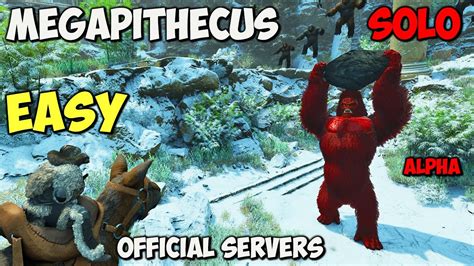 Ark Survival Ascended Megapithecus Easy And Solo Boss Fight On Alpha