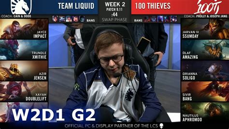 Tl Vs Week Day S Lcs Summer Team Liquid Vs