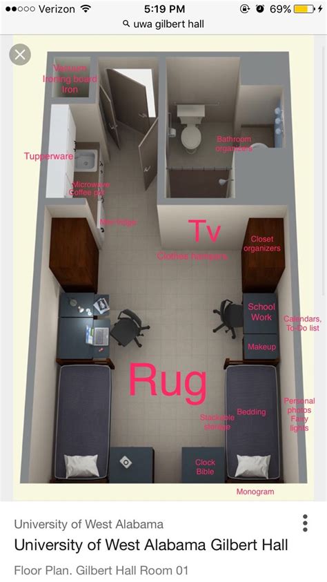 Dorm room layout in 2024 | Dorm room layouts, Small dorm room, Dorm layout