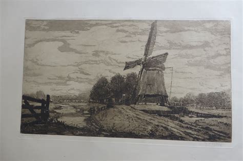 Hendrik Weegewijs Landschap Met Watermolen Bij Edam Verkauft Den