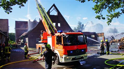 Gro Einsatz Der Feuerwehr Bauernhof Brand In M Nster Westfalen Lippe