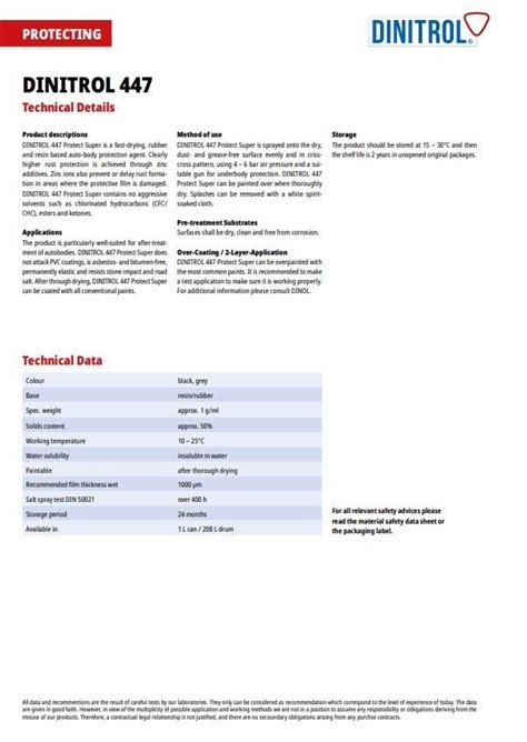 DINITROL 447 GREY RUBBER BASED RUST PROOFING STONE CHIP 1L CAN 1102401 ...