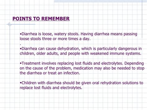 Printable Chart For Human Diarrhea